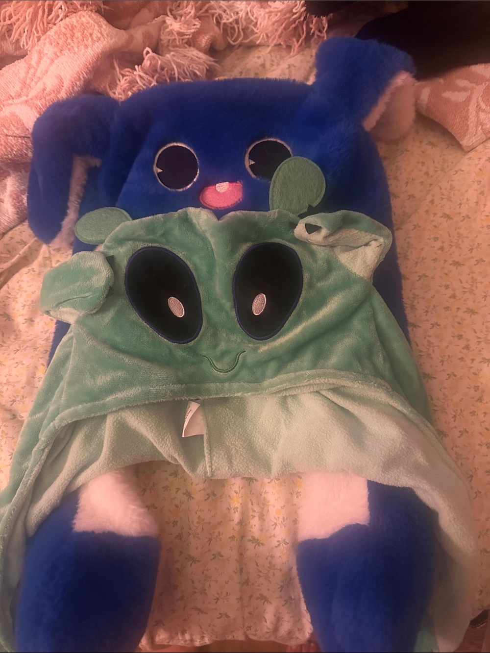 Plush Alien and goofy monster moving ears bundle